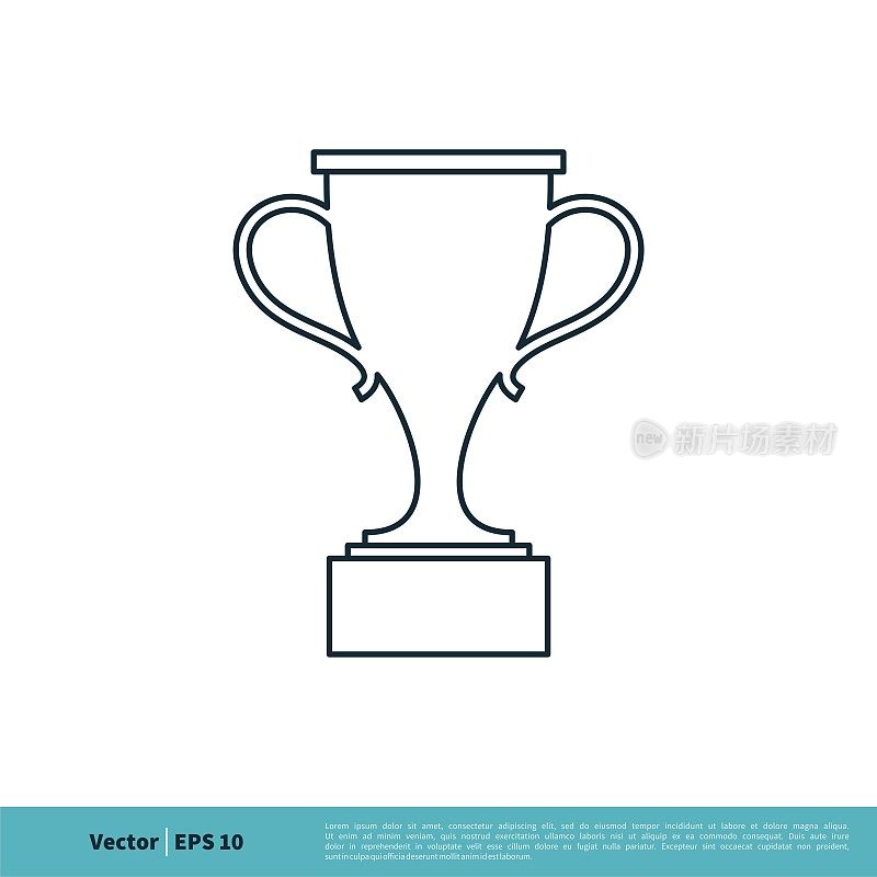 Trophy Icon Vector Logo Template Illustration Design. Vector EPS 10.